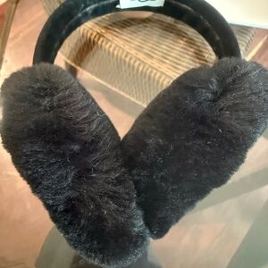 UGG Black Faux Fur Earmuffs